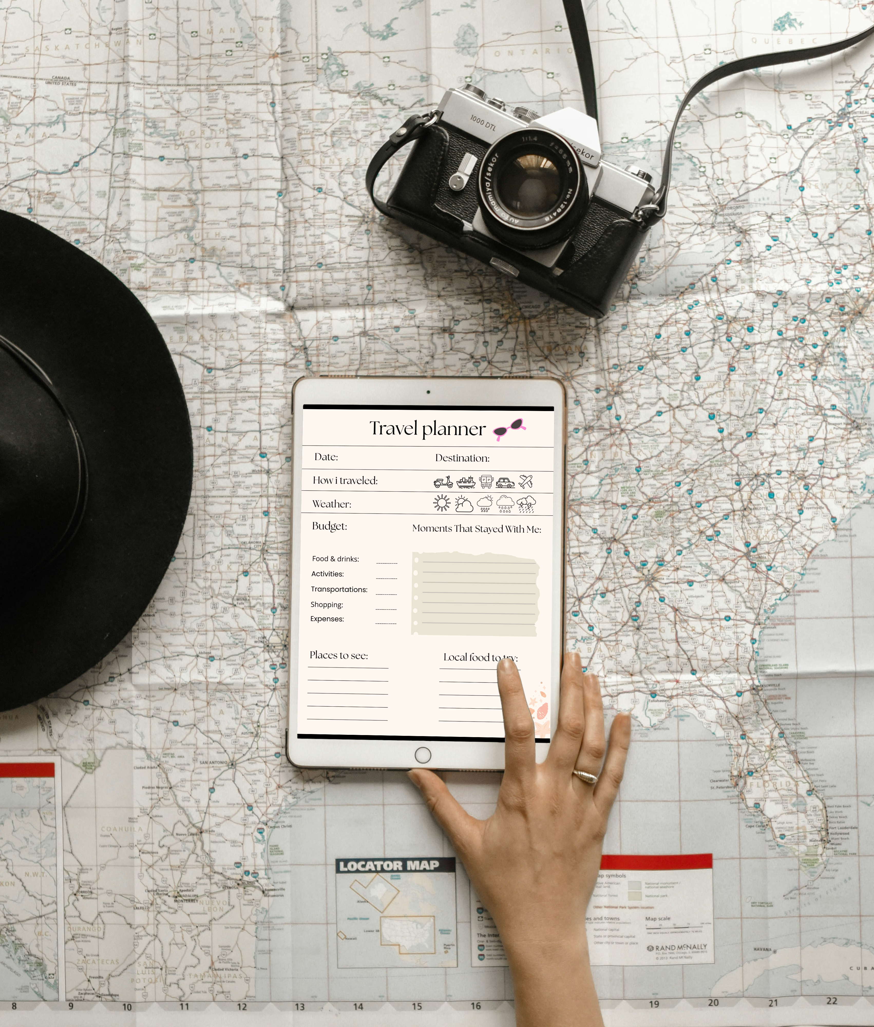 Digital travel journal for travel planning